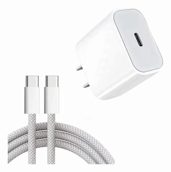 Cargador iphone lightning con cable incluido 20 y 25 W