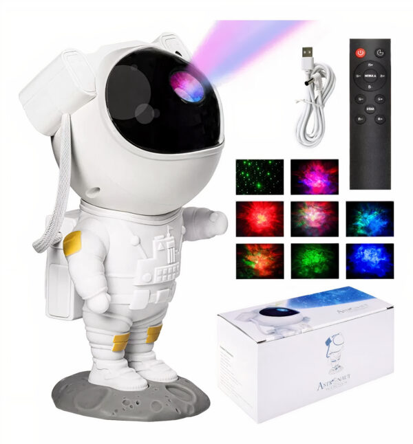 Lámpara de astronauta, proyector, galaxia, nebulosa, estrellas, cúpula, 110 V